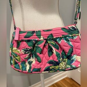 Vera Bradley Pink Tropical Paradise “ Frannie” small crossbody bag